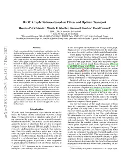 FGOT: Graph Distances based on Filters and Optimal Transport