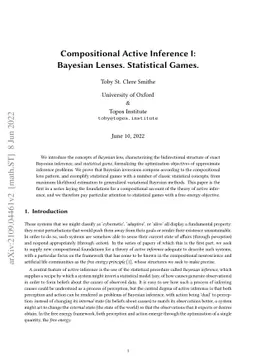Compositional Active Inference I: Bayesian Lenses. Statistical Games