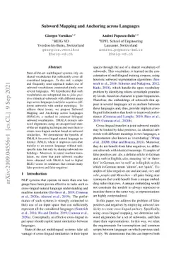 Subword Mapping and Anchoring across Languages