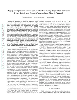 Highly Compressive Visual Self-localization Using Sequential Semantic
  Scene Graph and Graph Convolutional Neural Network