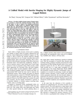 A Unified Model with Inertia Shaping for Highly Dynamic Jumps of Legged
  Robots
