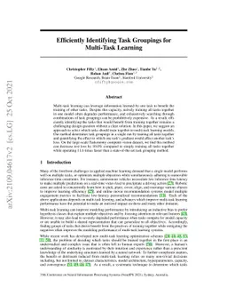 Efficiently Identifying Task Groupings for Multi-Task Learning