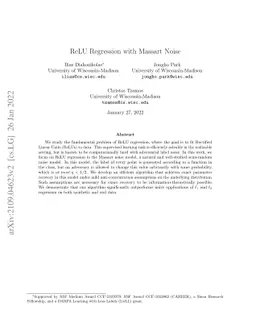ReLU Regression with Massart Noise