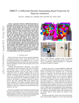 DIRECT: A Differential Dynamic Programming Based Framework for
  Trajectory Generation