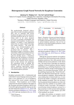 Heterogeneous Graph Neural Networks for Keyphrase Generation
