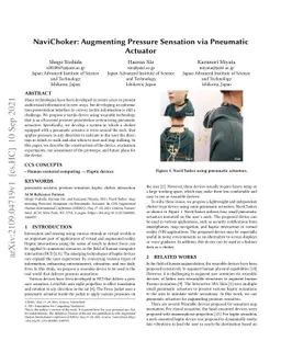 NaviChoker: Augmenting Pressure Sensation via Pneumatic Actuator