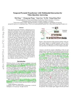 Temporal Pyramid Transformer with Multimodal Interaction for Video
  Question Answering