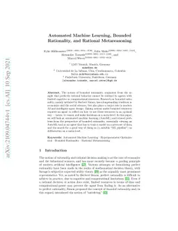 Automated Machine Learning, Bounded Rationality, and Rational
  Metareasoning
