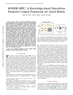 KNODE-MPC: A Knowledge-based Data-driven Predictive Control Framework
  for Aerial Robots
