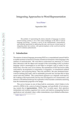 Integrating Approaches to Word Representation