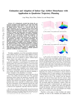 Estimation and Adaption of Indoor Ego Airflow Disturbance with
  Application to Quadrotor Trajectory Planning