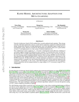 Rapid Model Architecture Adaption for Meta-Learning
