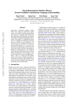 Tiered Reasoning for Intuitive Physics: Toward Verifiable Commonsense
  Language Understanding