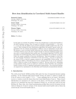 Best-Arm Identification in Correlated Multi-Armed Bandits