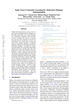 Topic-Aware Contrastive Learning for Abstractive Dialogue Summarization