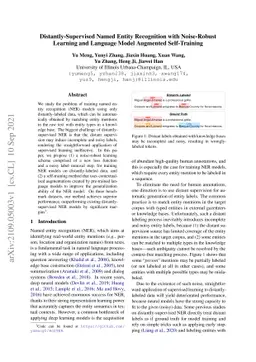 Distantly-Supervised Named Entity Recognition with Noise-Robust Learning
  and Language Model Augmented Self-Training