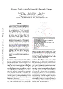 Reference-Centric Models for Grounded Collaborative Dialogue