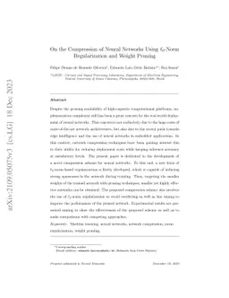 On the Compression of Neural Networks Using $\ell_0$-Norm Regularization
  and Weight Pruning