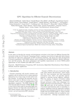 GPU Algorithms for Efficient Exascale Discretizations
