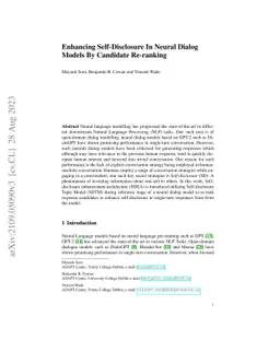 Enhancing Self-Disclosure In Neural Dialog Models By Candidate
  Re-ranking