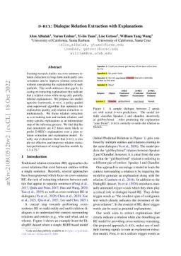 D-REX: Dialogue Relation Extraction with Explanations