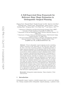 A Self-Supervised Deep Framework for Reference Bony Shape Estimation in
  Orthognathic Surgical Planning