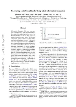 Uncovering Main Causalities for Long-tailed Information Extraction