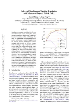Universal Simultaneous Machine Translation with Mixture-of-Experts
  Wait-k Policy