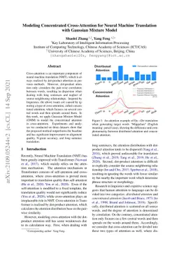 Modeling Concentrated Cross-Attention for Neural Machine Translation
  with Gaussian Mixture Model