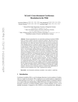 XCoref: Cross-document Coreference Resolution in the Wild