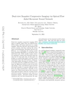 Dual-view Snapshot Compressive Imaging via Optical Flow Aided Recurrent
  Neural Network