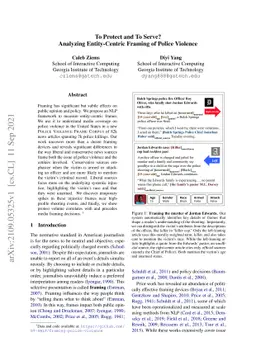 To Protect and To Serve? Analyzing Entity-Centric Framing of Police
  Violence