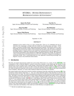 HYDRA -- Hyper Dependency Representation Attentions