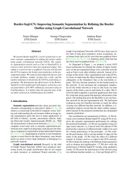 Border-SegGCN: Improving Semantic Segmentation by Refining the Border
  Outline using Graph Convolutional Network