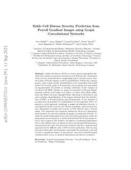 Sickle Cell Disease Severity Prediction from Percoll Gradient Images
  using Graph Convolutional Networks
