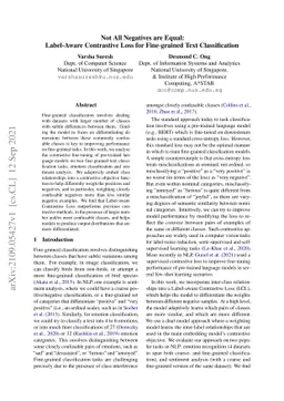 Not All Negatives are Equal: Label-Aware Contrastive Loss for
  Fine-grained Text Classification