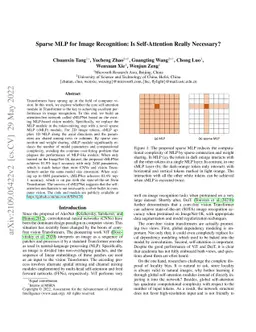 Sparse MLP for Image Recognition: Is Self-Attention Really Necessary?