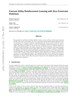Concave Utility Reinforcement Learning with Zero-Constraint Violations