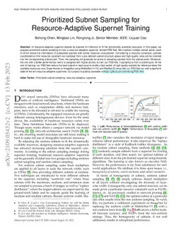 Prioritized Subnet Sampling for Resource-Adaptive Supernet Training
