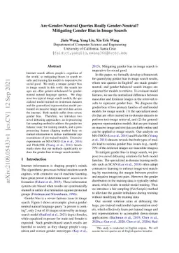 Are Gender-Neutral Queries Really Gender-Neutral? Mitigating Gender Bias
  in Image Search