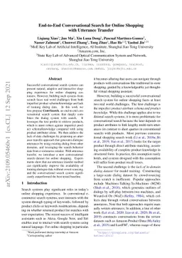 End-to-End Conversational Search for Online Shopping with Utterance
  Transfer