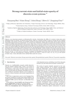 Strong current-state and initial-state opacity of discrete-event systems