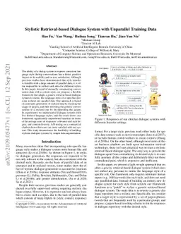 Stylistic Retrieval-based Dialogue System with Unparallel Training Data