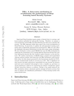 DRo: A data-scarce mechanism to revolutionize the performance of Deep
  Learning based Security Systems