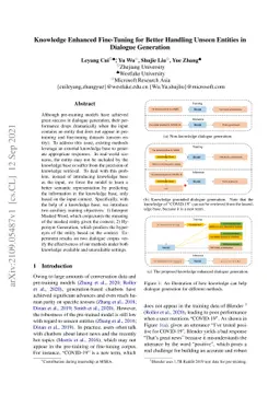 Knowledge Enhanced Fine-Tuning for Better Handling Unseen Entities in
  Dialogue Generation