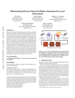 Illuminating Diverse Neural Cellular Automata for Level Generation