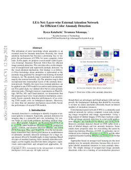 LEA-Net: Layer-wise External Attention Network for Efficient Color
  Anomaly Detection