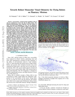 Towards Robust Monocular Visual Odometry for Flying Robots on Planetary
  Missions