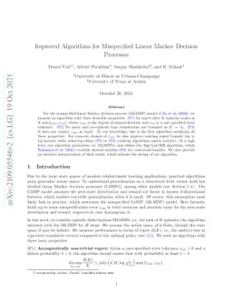 Improved Algorithms for Misspecified Linear Markov Decision Processes