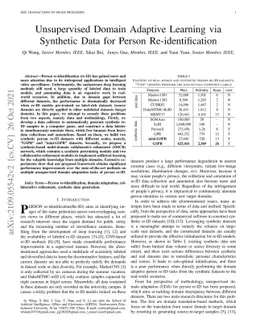 Unsupervised Domain Adaptive Learning via Synthetic Data for Person
  Re-identification
